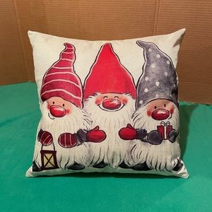 Triple Gnome Throw Pillow